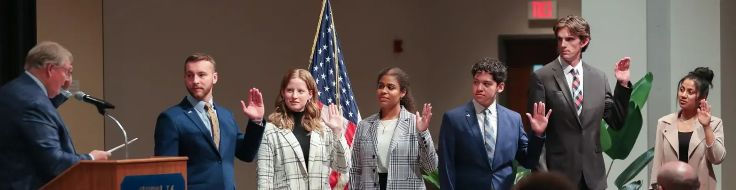 the student body takes the oath of office